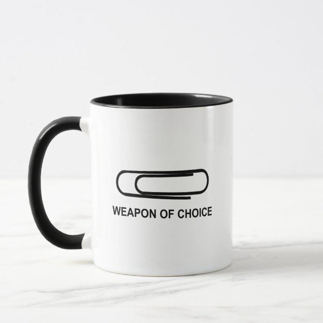 Mug Arme De Choix Clip Papier - Drôle Paperclip (Gauche)