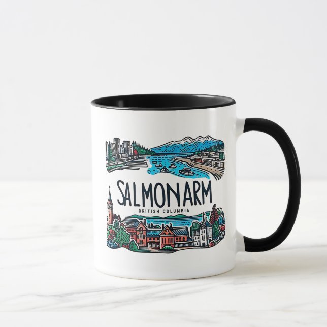 Mug Arme saumon BC Canada (Droite)