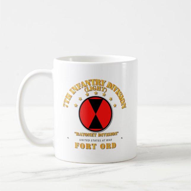 Mug Armée - 7e Division d'infanterie - Ft Ord.pn Coffe (Gauche)