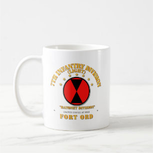 Mug Armée de terre - 7e Division d'infanterie - Ft Or