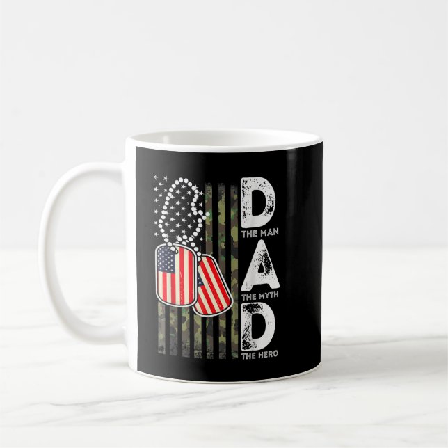 Mug Armée Vétéran Papa USA Drapeau Armée Camouflage de (Gauche)