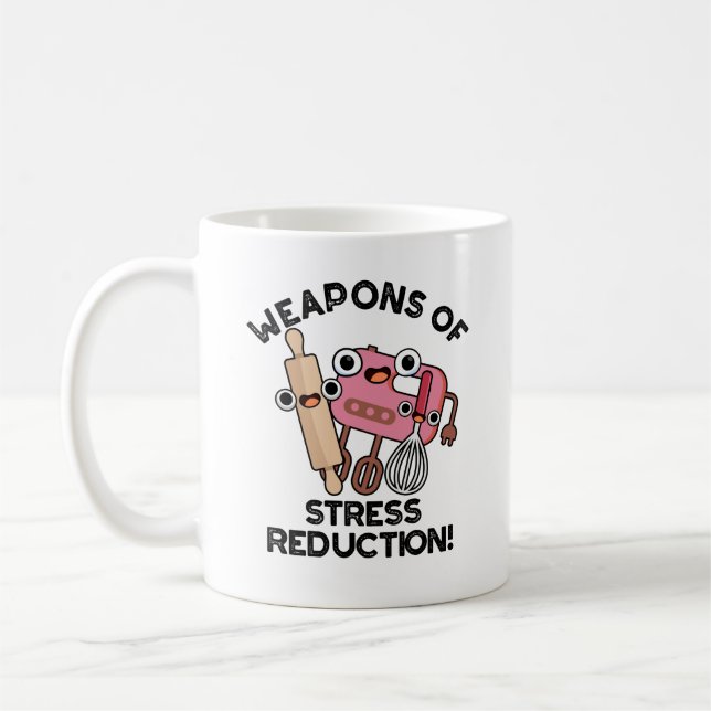 Mug Armes De Réduction Du Stress Drôle Pun De Cuisson (Gauche)