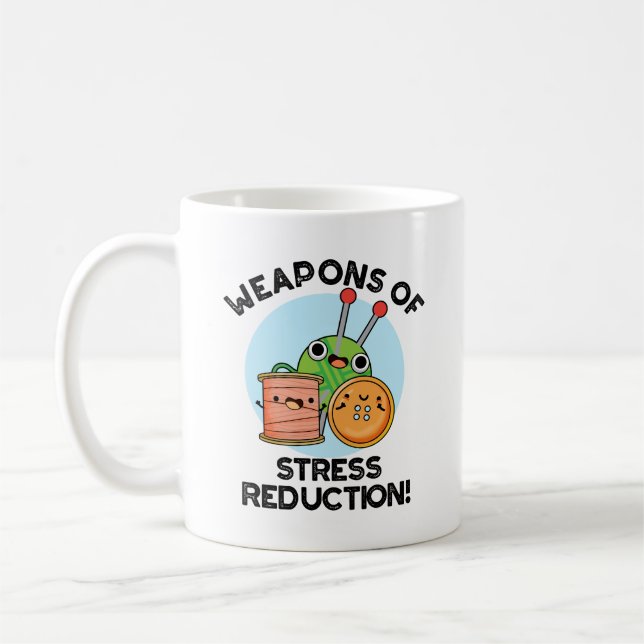 Mug Armes De Réduction Du Stress Jeux De Tricot Drôle (Gauche)