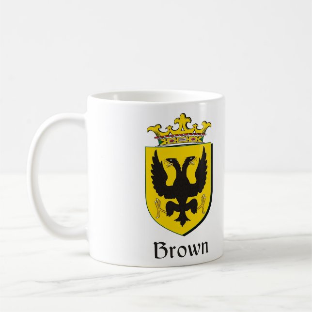 Mug Armoiries Brown D'Heraldics (Gauche)