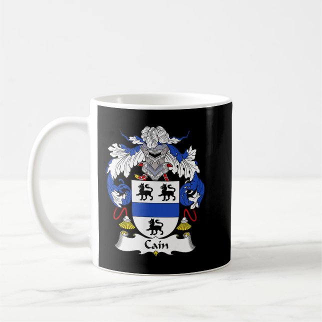 Mug Armoiries de Caïn Armoiries de la famille Crest  (Gauche)