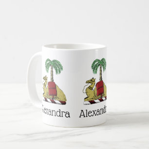 Mug Armoiries de couleur palmier chameau héraldique