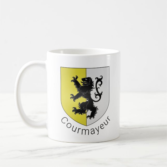 Mug Armoiries de Courmayeur, Val d'Aoste (Gauche)