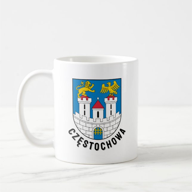 Mug Armoiries de Częstochowa, Pologne (Gauche)