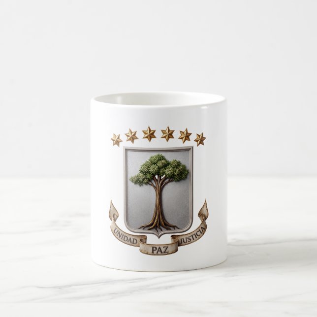 Mug Armoiries de la Guinée équatoriale drapeau nationa (Centre)