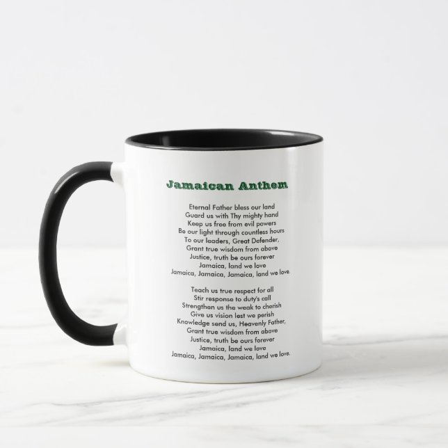 Mug Armoiries de la Jamaïque Hymne à ananas en taïno (Gauche)
