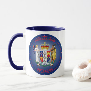 Mug Armoiries de Nouvelle-Zélande de forme circulaire