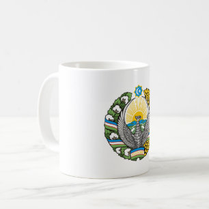 Mug armoiries de pays de l'Ouzbékistan symbole emblème