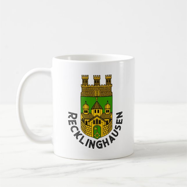 Mug Armoiries de Recklinghausen, Allemagne (Gauche)