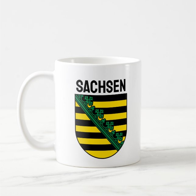 Mug Armoiries de Sachsen (Saxe), ALLEMANDE (Gauche)