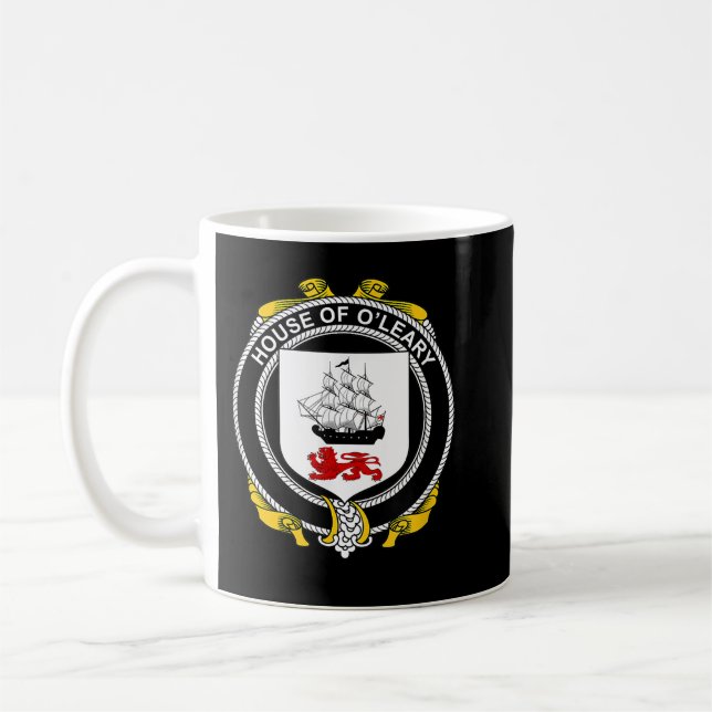 Mug Armoiries d'O'Leary Armoiries de la famille Crest  (Gauche)