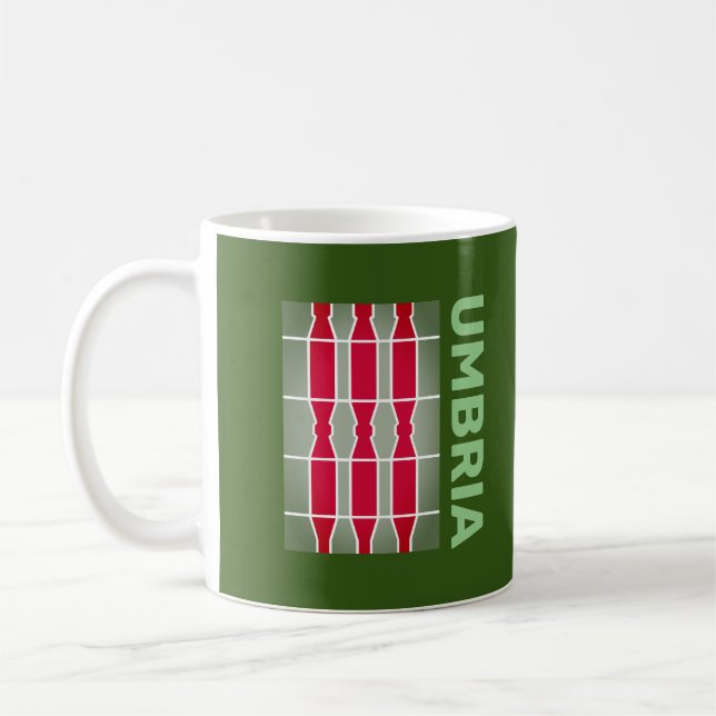 Mug Armoiries/drapeau de l'Ombrie, Italie (Gauche)