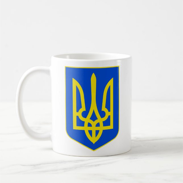 Mug Armoiries d'Ukraine Trident d'Or Beaux-Arts (Gauche)