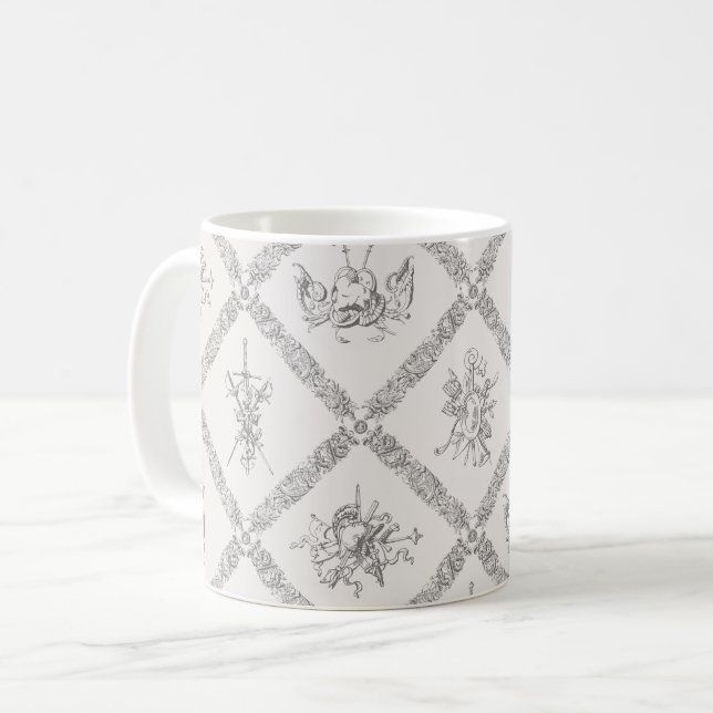 Mug Armoiries héraldiques antiques Motif Vintage (Devant gauche)