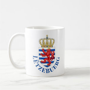 Mug Armoiries luxembourgeoises (avec nom en dessous)