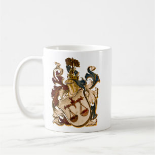 Mug Armoiries vintages de l'Allemagne Brown et de la G