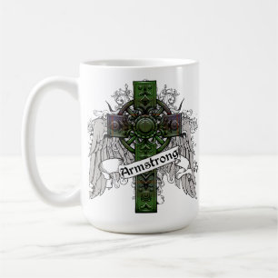 Mug Armstrong, tartan, croix, clan, famille, celtique,