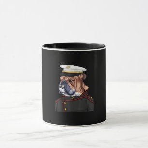 Mug Army Bulldog Military Armed Dog Dad Mom Gift