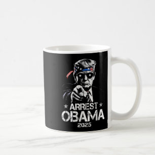 Mug Arrestation Obama 2025 Drapeau Américain Conceptio