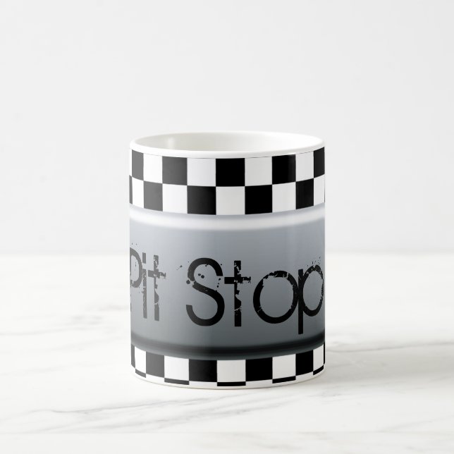 Mug Arrêt du point d'indicateur À damiers (Centre)