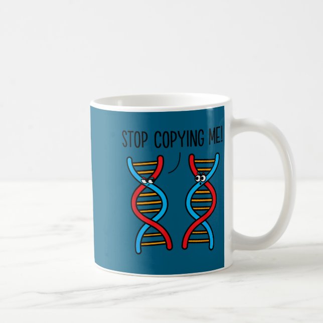 Mug Arrête de me copier humour scientifique jeu de mot (Droite)