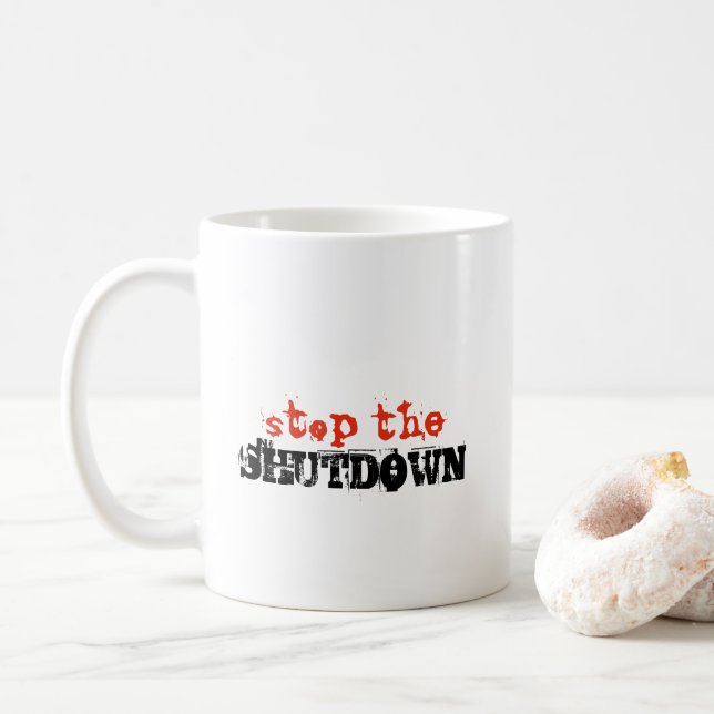 Mug Arrêter la fermeture des manifestations politiques (Avec donut)