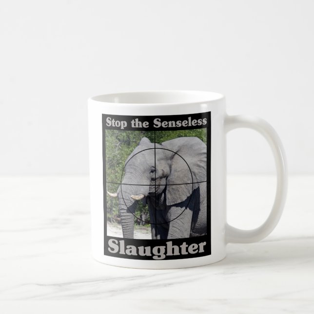 Mug Arrêter l'abattage-éléphant (Droite)