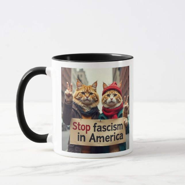 Mug Arrêter le fascisme Mouvement de résistance aux ch (Gauche)
