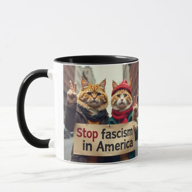 Mug Arrêter le fascisme Mouvement de résistance aux ch (Gauche)