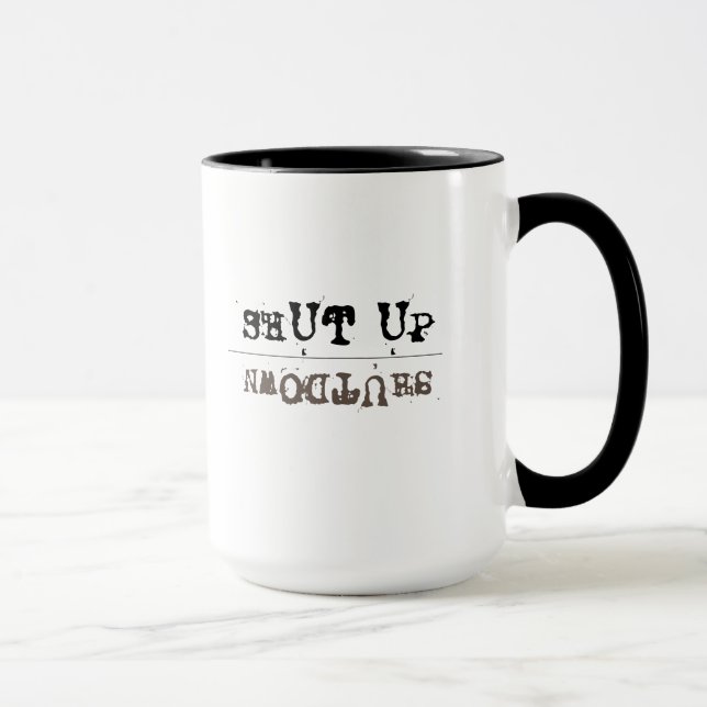 Mug Arrêter le texte personnalisé (Droite)