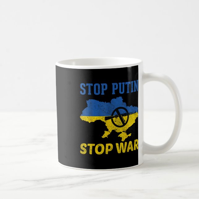 Mug Arrêter Poutine Arrêter La Guerre Avec L'Ukraine L (Droite)