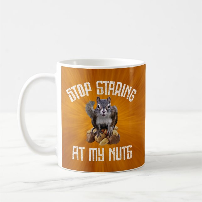 Mug Arrêtez de marcher sur mes nuts - drôle Amateur d' (Gauche)