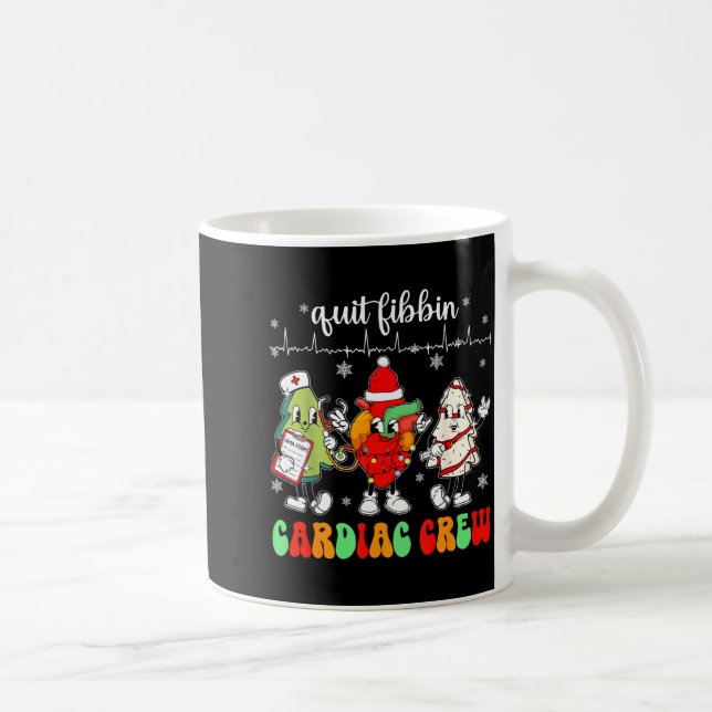 Mug Arrêtez de mentir Équipe de Noël cardiaque technic (Droite)