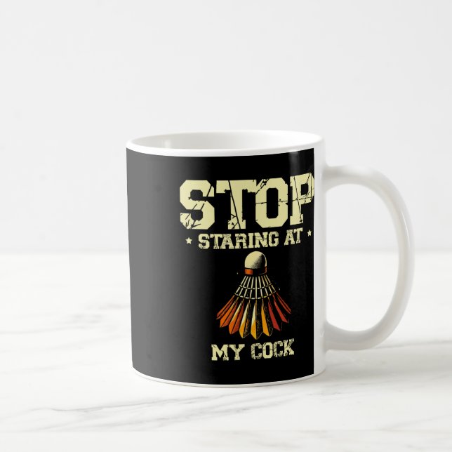 Mug Arrêtez De Piéger Mon Joueur Badminton Racket 2 (Droite)