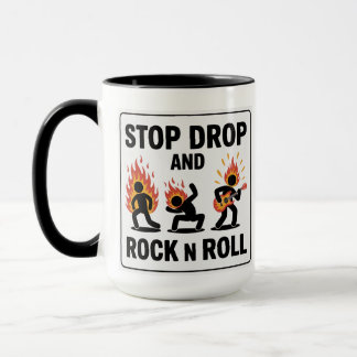 Mug Arrêtez, Tombez et Roulez'n'Roll – En cas d'incend