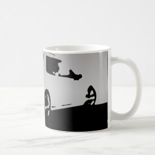 Mug Arrière aérien de Saab 9-5 - gris sur l'arrière -