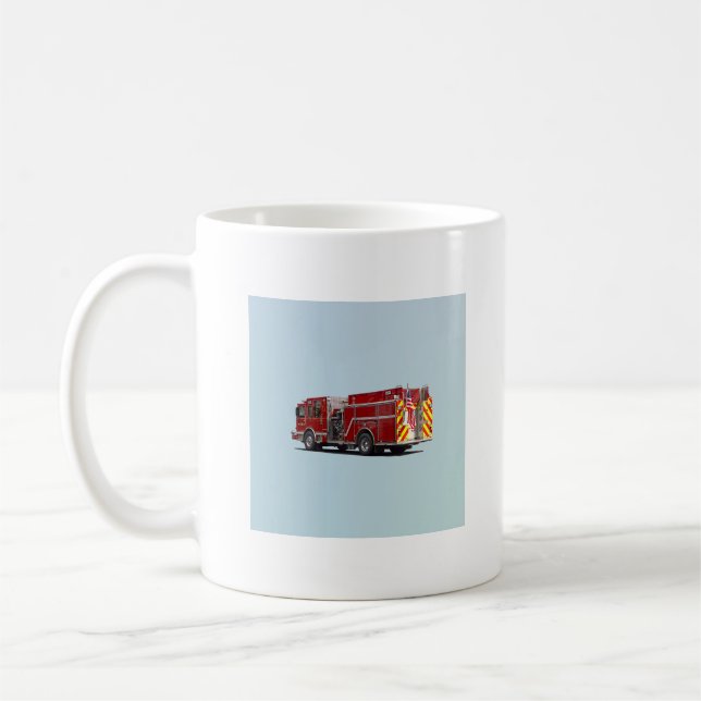 Mug Arrière du moteur à feu avec drapeau américain (Gauche)