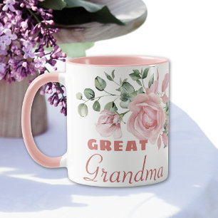 Mug Arrière-grand-maman Année de création Roses roses 
