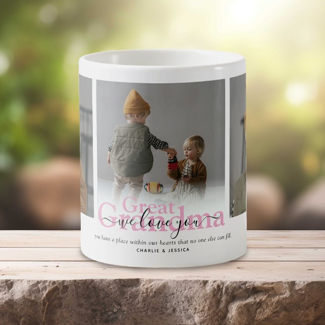 Mug Arrière-grand-maman 'Nous vous aimons' 3 Collage p (Créateur téléchargé)
