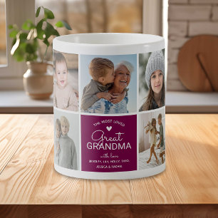 Mug Arrière-grand-mère 'la plus aimée' Collage de phot