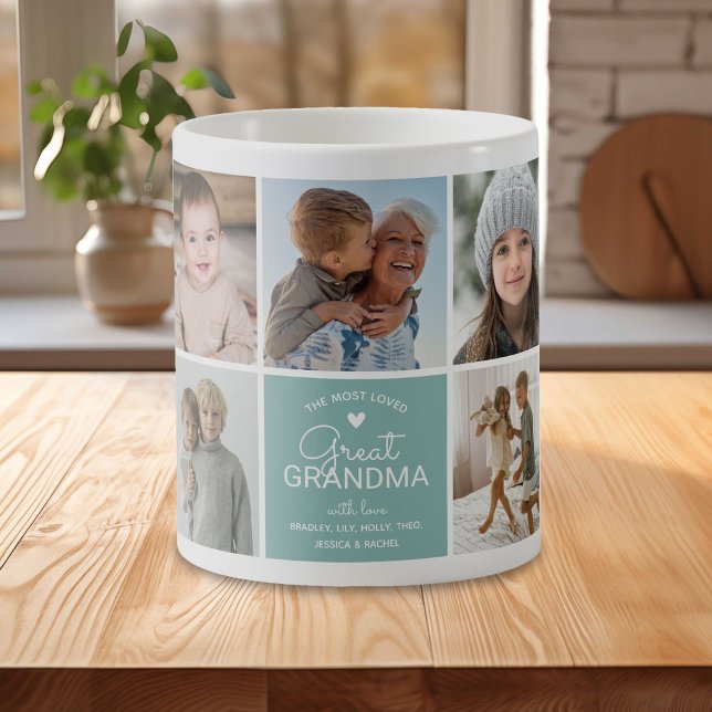 Mug ARRIÈRE-GRAND-MÈRE 'la plus aimée' Collage de phot (Créateur téléchargé)
