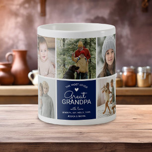 Mug Arrière-père 'le plus aimé' Collage de photos