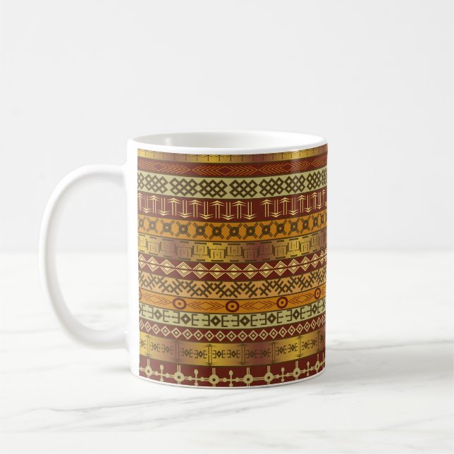 Mug Arrière - plan à motifs ethniques africains (Gauche)