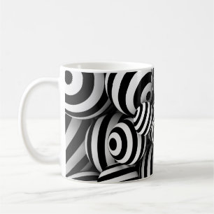 Mug Arrière - plan abstrait blanc avec boules et lin