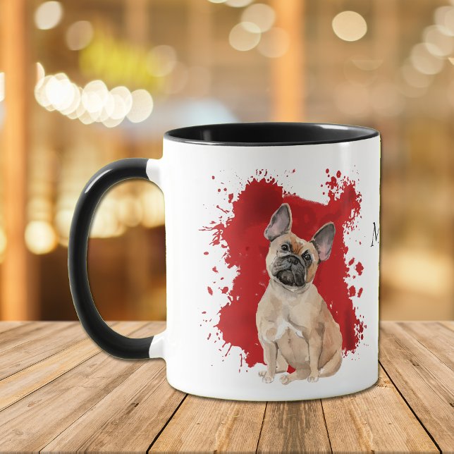 Mug Arrière - plan Abstrait français de Bulldog (Créateur téléchargé)
