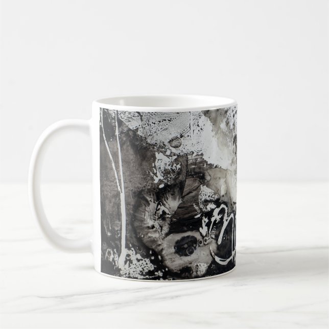 Mug arrière - plan Abstrait noir et blanc (Gauche)